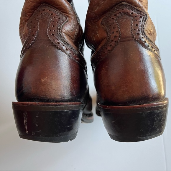 Ariat Brown Cowboy Western Boots Classic Design - Picture 5 of 8
